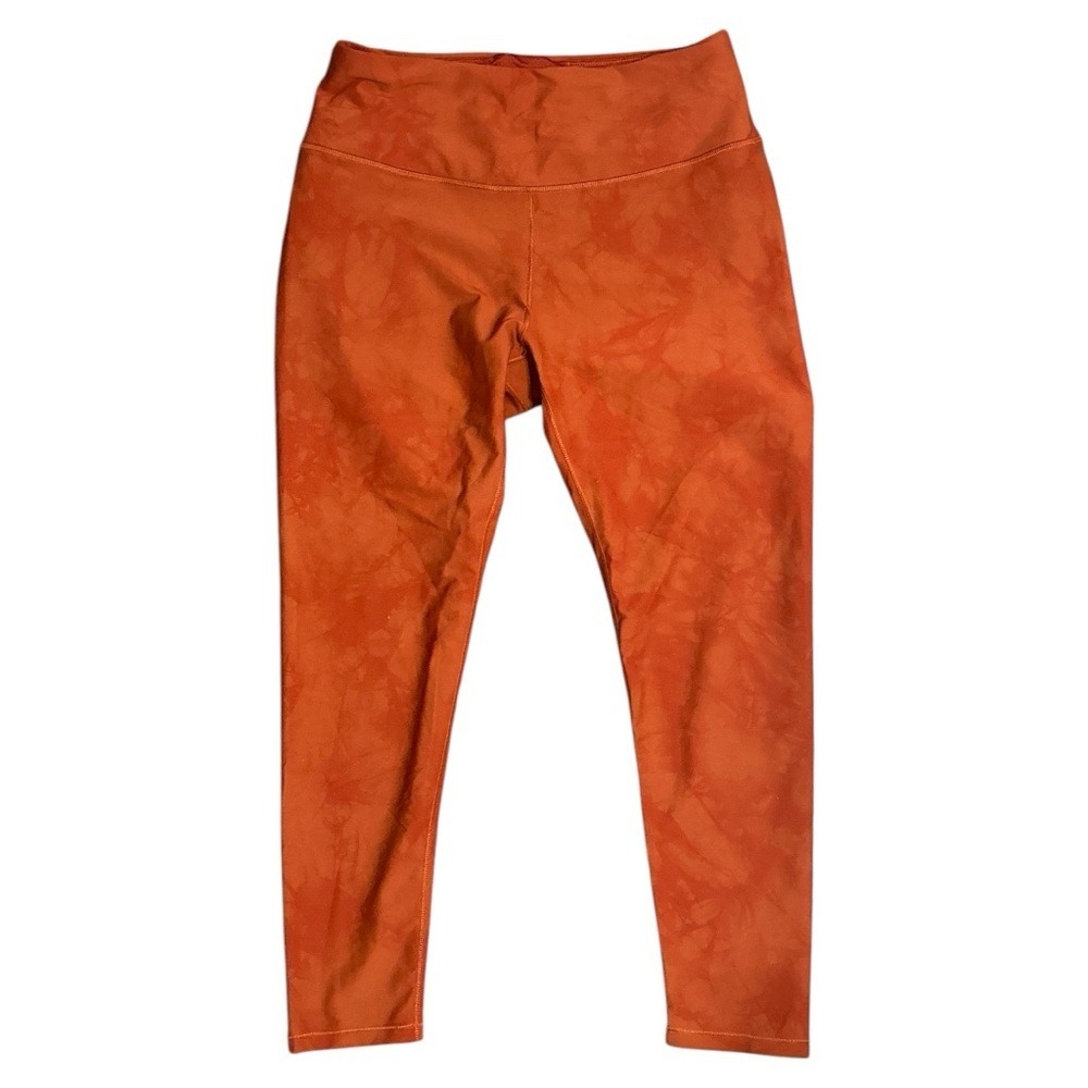 Calia Soft Dye Energize 7/8 High Rise Leggings Rust Camo Sweet Persimmon Sz L